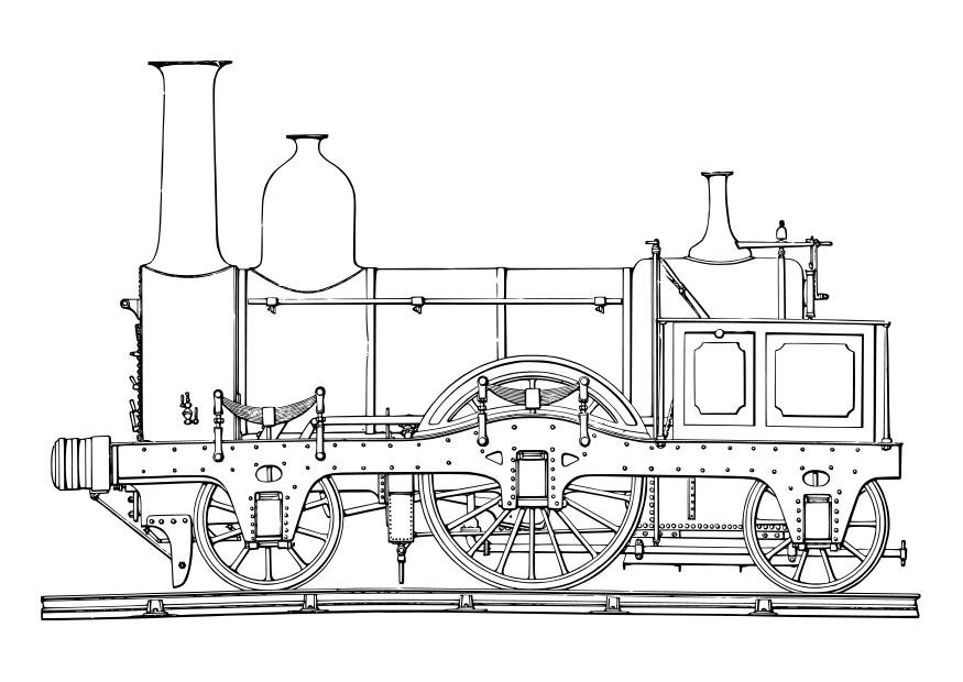 Coloriage locomotive A  vapeur